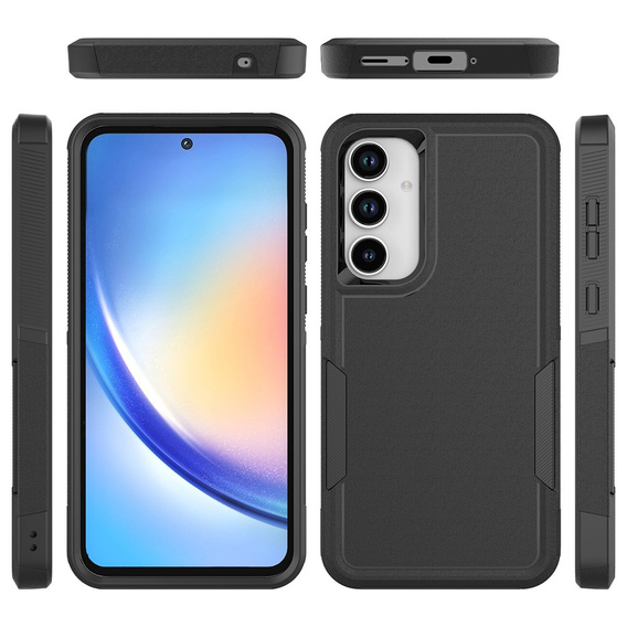 Etui pancerne do Samsung Galaxy A35 5G, Dual Shockproof, czarne