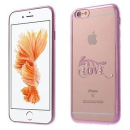 Etui BABOX Rhinestone Plated Gel Case Apple iPhone 6 / 6s 4.7 - LOVE Pattern