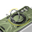 Etui do MagSafe do Samsung Galaxy A54 5G, pancerne z podstawką i blaszką do uchwytu, zielone