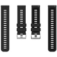 Pasek Silikonowy Uniwersalny 22mm, Czarny / Czarny