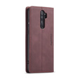 Etui CASEME do Xiaomi Redmi Note 8 Pro, Leather Wallet Case, czerwone