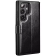 Etui z klapką do Samsung Galaxy S25 Ultra, QIALINO Leather Wallet, czarne