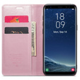 Etui z klapką CASEME do Samsung Galaxy S8, Waxy Textured, różowe