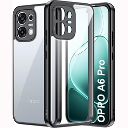 Etui do Oppo A6 Pro 5G, Fusion Hybrid, przezroczyste z czarną ramką