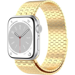 Stalowa Bransoleta do Apple Watch 1/2/3/4/5/6/7/8/9/10/11/SE Ultra 1/2/3 42/44/45/46/49mm, Złota