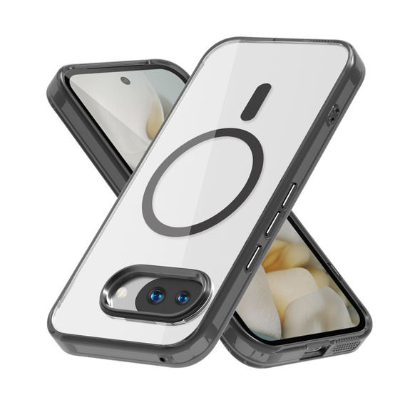 Etui do Google Pixel 9a – przezroczyste z funkcją MagSafe, czarne