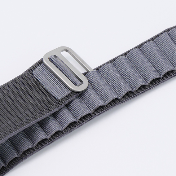 Pasek Nylonowy do Apple Watch 1/2/3/4/5/6/7/8/9/10/11/SE Ultra 1/2/3 42/44/45/46/49mm, Szary