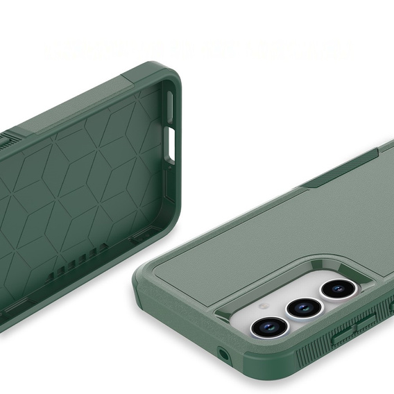 Etui pancerne do Samsung Galaxy A35 5G, Dual Shockproof, ciemnozielone