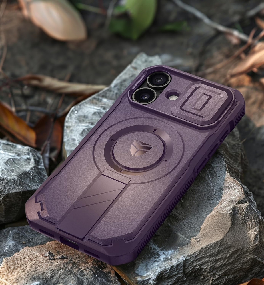 Etui Dexnor do iPhone 16 – składana aluminiowa podstawka do oglądania filmów