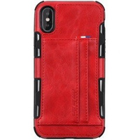 Etui Two Cards Hybrid Case iPhone XS / X 5.8 - Red