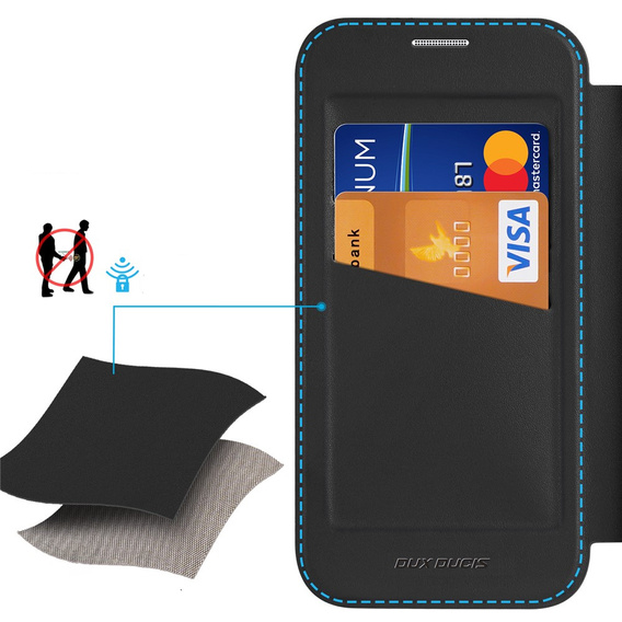 Etui z klapką Dux Ducis do iPhone Air, Skin X Pro, do MagSafe, czarne
