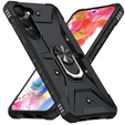 Etui pancerne do Samsung Galaxy S23, z ringiem, czarne