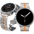 Bransoleta do Samsung Galaxy Watch 8 / 8 Classic, Tytanowa / Pomarańczowa