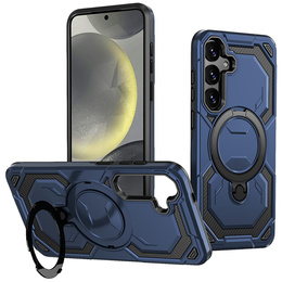 Etui magnetyczne do Samsung Galaxy A57 5G z podstawką, niebieskie