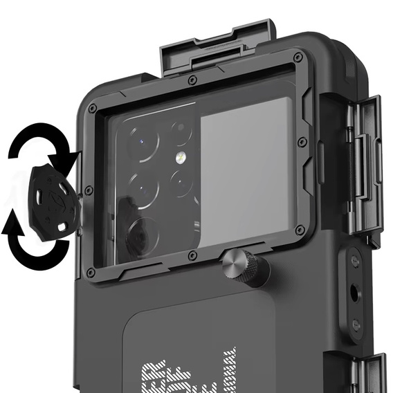 SHELLBOX 2nd gen I Uniwersalne Etui Wodoodporne na telefon z IPX8, czarne