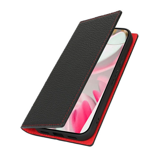 Etui z klapką do Google Pixel 10 / 10 Pro, Litchi Skin Grain, czarne