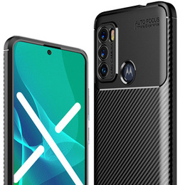 Etui do Motorola Moto G60, Carbon Gel, czarne