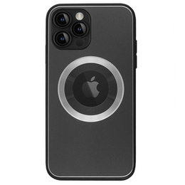 Etui do MagSafe do iPhone 12 Pro, Hole for Apple Logo, szare