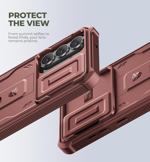 Etui pancerne do Samsung Galaxy S26 Plus, Dexnor Full Body (Two Frames), czerwone