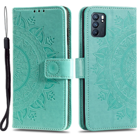 Etui z klapką do Oppo Reno6 5G, Mandala, zielone