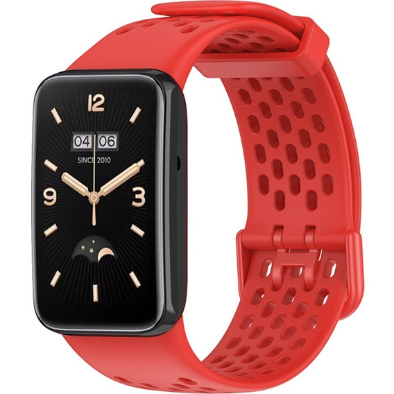 Pasek Silikonowy do Xiaomi Mi Band 7 Pro, Czerwony