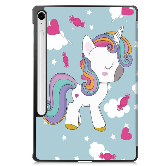 Etui do Samsung Galaxy Tab S10 Lite / S10 FE / S9 FE, z klapką, unicorn