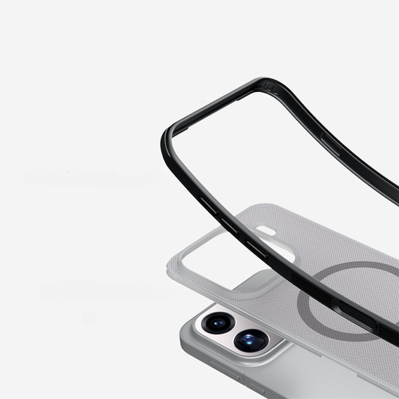 Etui Nillkin Frosted Shield Pro MagSafe do Oppo Find X9 Pro – przezroczyste / czarne