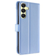 Etui z klapką do Samsung Galaxy A25 5G, Wallet Zipper Pocket, niebieskie