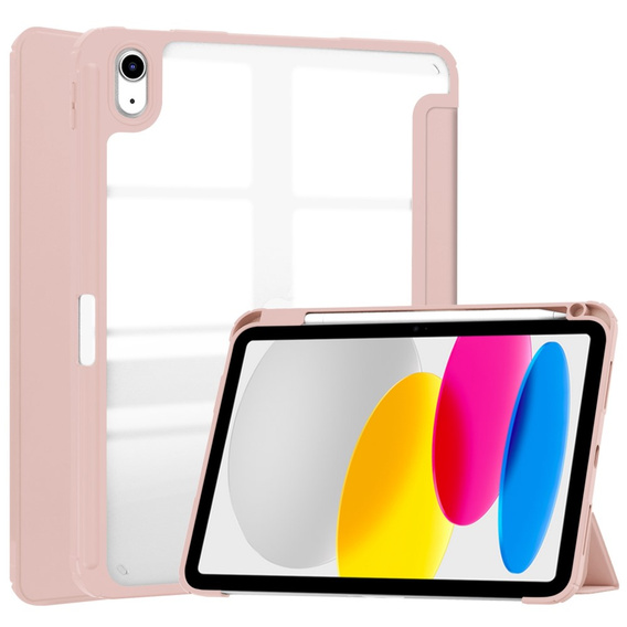 Etui do iPad 11" 2025 A16 (11 gen.) / iPad 10.9" 2022 (10 gen.), Smartcase Hybrid, z miejscem na rysik, różowe
