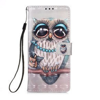 Etui Wallet do Xiaomi Redmi Note 10 Pro, Light Spots Decor, Owl