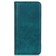Etui z klapką do Google Pixel 10 Pro XL / 9 Pro XL, skórzane z kieszonką, zielone