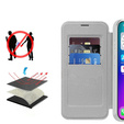 Etui z klapką do iPhone 17, RFID Wallet MagSafe z ochroną aparatu, tytanowe szare