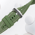 Pasek silikonowo nylonowy Uniwersalny 22mm, Zielony