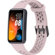 Pasek Silikonowy do Huawei Band 8 / Huawei Band 9 / Huawei Band 10, z dziurkami, Różowy