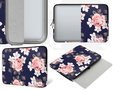 Etui na Laptopa 13" z Nadrukiem Różanym - Granatowe