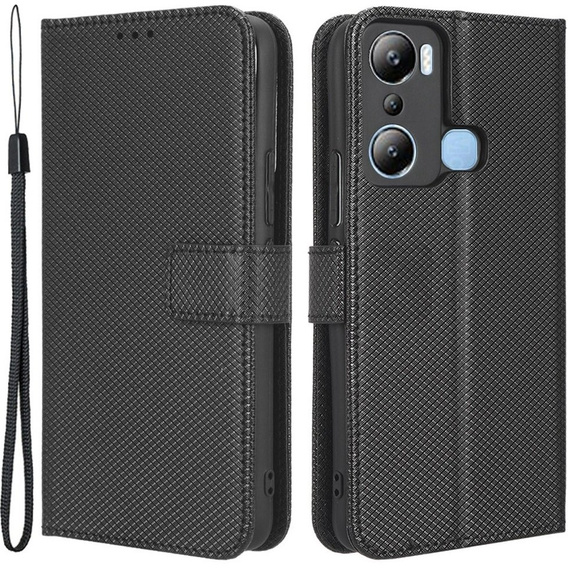 Etui z klapką do Infinix Hot 20i, Wallet Smart Magnet Case, czarne