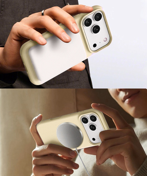 Etui silikonowe do iPhone 17 Pro Max - kompatybilne z MagSafe, antywstrząsowe, żółte