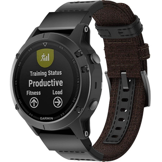 Pasek Nylonowy do Garmin Fenix 22mm, Brązowy