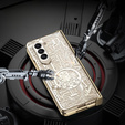 Etui do Samsung Galaxy Z Fold 5 5G, Mechanical Legend, złote