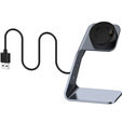 Aluminiowa Stacja Dokująca z kablem USB do zegarków Garmin, Szara