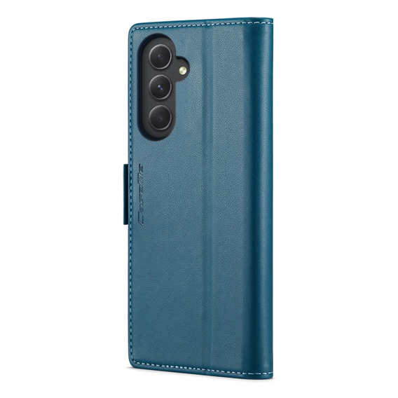 Etui z klapką CASEME do Samsung Galaxy A54 5G, Litchi Wallet, niebieskie