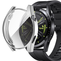 2w1 Etui z osłoną na ekran do Huawei Watch GT 3 42mm, Srebrne