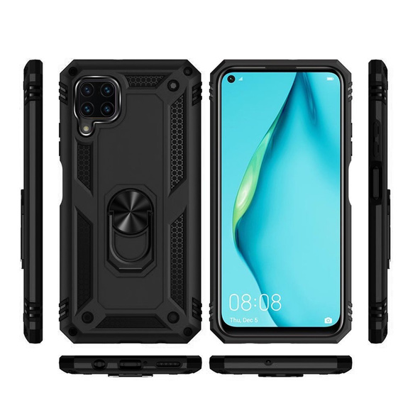 Etui pancerne do Huawei P40 Lite, Nox Case Ring, czarne