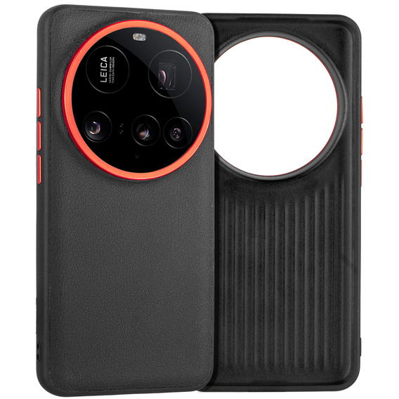 Etui skórzane do Xiaomi 15 Ultra, leather hybrid, czarne