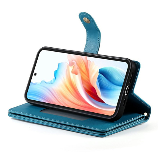 Etui z klapką do Samsung Galaxy A57 5G, Wallet Zipper Pocket, niebieskie