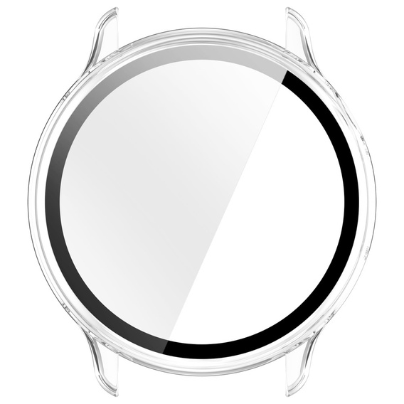 Etui z hartowanym szkłem do Garmin Vivoactive 6 – pełna ochrona 2w1 - przezroczyste