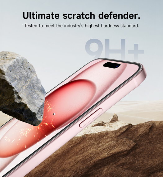 2x SURITCH Szkło Hartowane do iPhone 16 / 15, przezroczyste