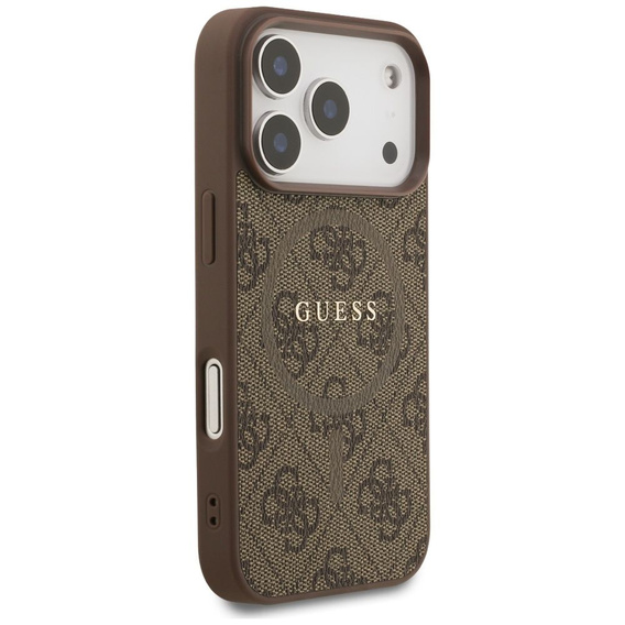 Etui GUESS do iPhone 17 Pro, 4G Ring Classic Logo, brązowe