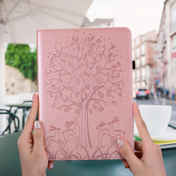 Etui do Xiaomi Redmi Pad SE 11", tree and deers, różowe