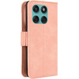 Etui z klapką do Motorola Edge 60 Fusion, Card Slot, różowe